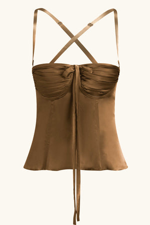 Amira Bustier Chocolat Silk