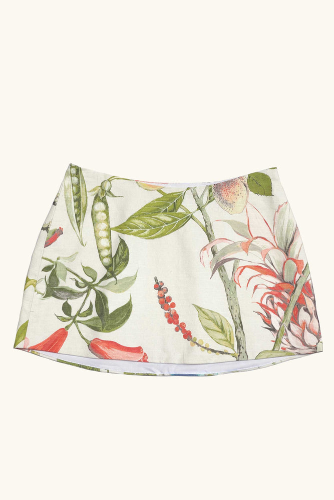 Dawn Mini Skirt ~ Jardin White