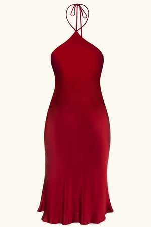 Robe Angelina Soie Rouge Cerise