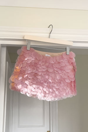 Dawn Mini Skirt ~ Mother of Pearl in Rose Quartz