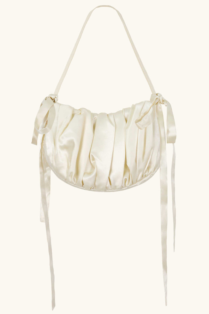 The Scrunch Bag ~ Ivory Silk