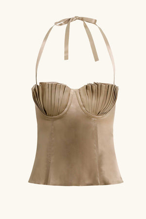 Bustier Coquillage Pleine Longueur Blanc Ivoire