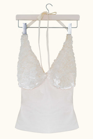 Brassière Coquillage Blanc Ivoire