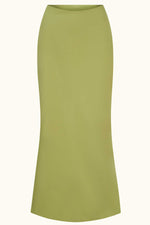 Allura Maxi Skirt ~ Jade Green Cotton