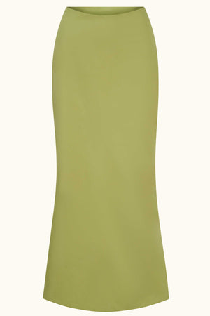 Allura Maxi Skirt ~ Jade Green Cotton