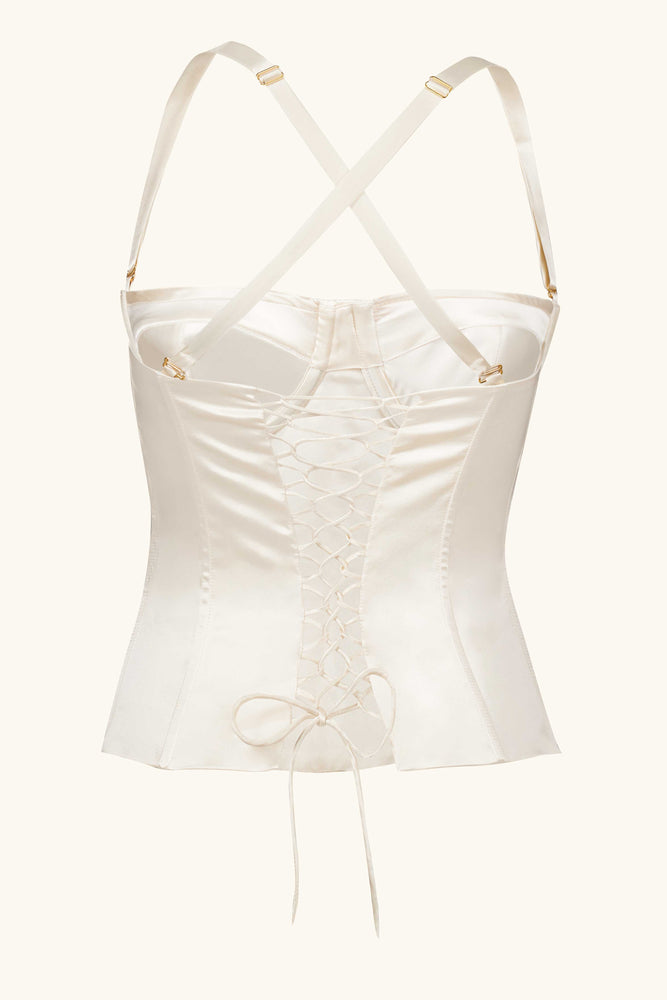 Amira Bustier Ivoire Blanc