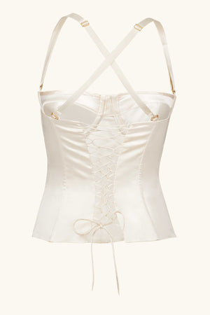 Amira & Dawn Silk Mini Set Ivory White