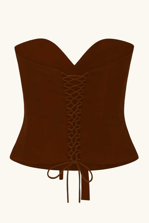 Mademoiselle Corset Chocolate Brown