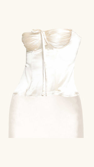 Amira & Dawn Silk Mini Set Ivory White