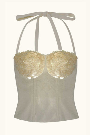 Amira Bustier ~ Mother of Pearl