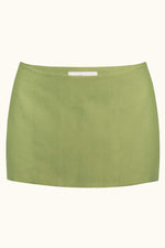 Zeïa Low Rise Mini Skirt ~ Jade Green Cotton