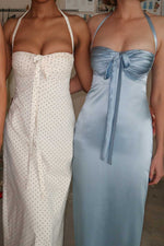 Angelina Silk Maxi Dress Cinderella Blue Silk
