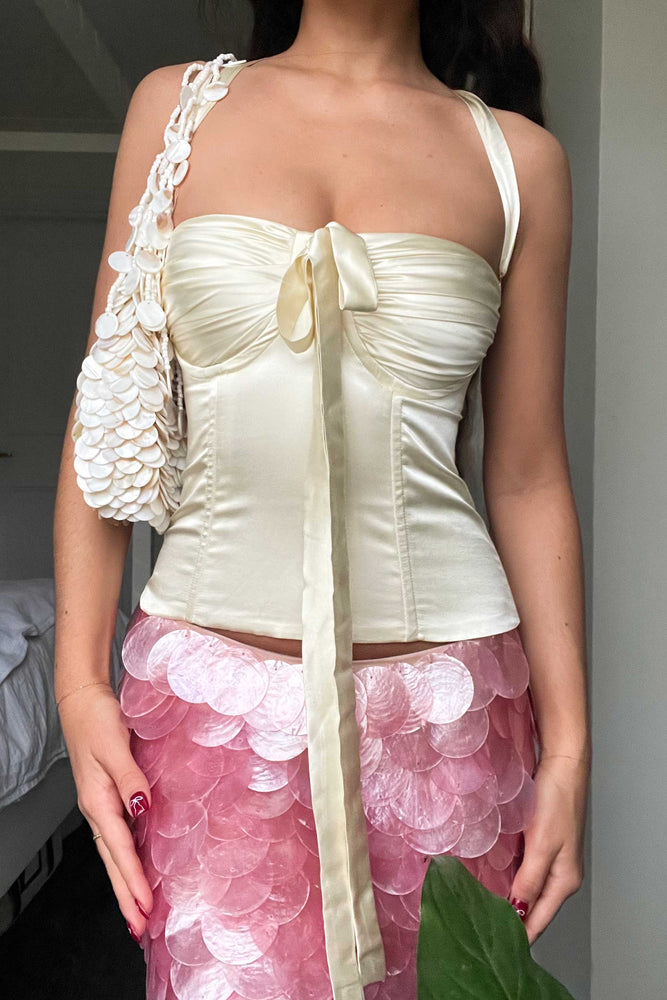 Amira Bustier Ivory White