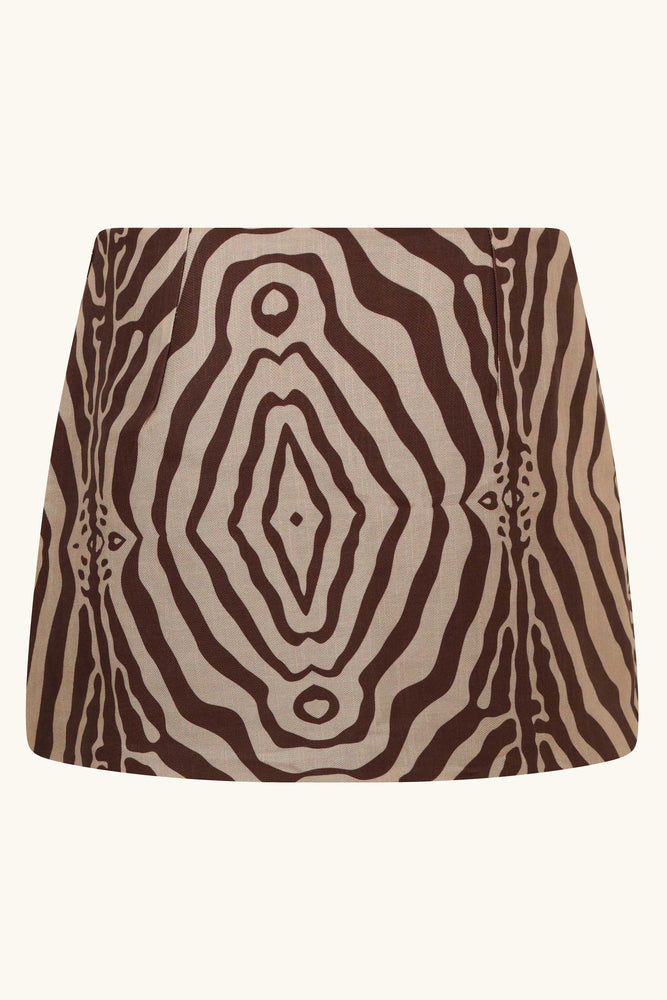 Dawn Mini Skirt ~ Chocolate Zebra