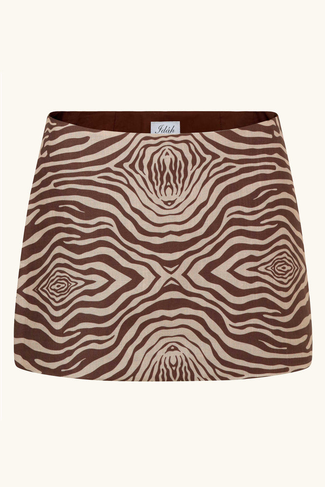 Dawn Mini Skirt ~ Chocolate Zebra