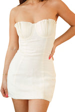 Seashell Mini Dress Ivory White